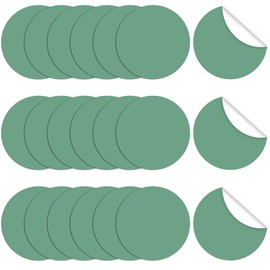 QOUBAI 60 Pcs 6in Classroom Floor Stickers Large Removable Number Spot Markers Eucalyptus Green Vinyl Floor Carpet Decals Line up Sitting Dots Stickers for Teachers Students Elementary Preschool