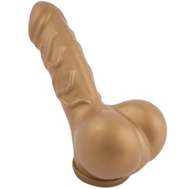 TOYLIE Danny Gold Sleeve Shaft Length: 11.5 cm - Sleeve, Extender, Sleeve with Veining, Scrotum and Pronounced Glans Made of Latex - Made in Germany