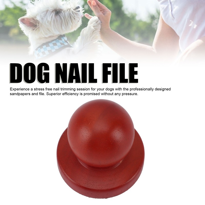 Dog Nail File Scratch Board Wooden Round Dog Scratch Pad