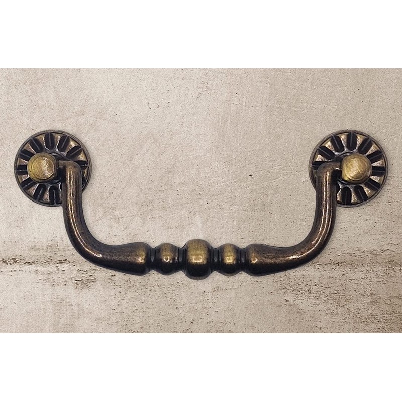 Universal Hardware Vintage Brass Drawer Handle Solid Cabinet Drop Swan