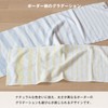Bloom Imabari Face Towel Natural Border Set of 4, Blue,