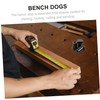 LALAFINA 3pcs Aluminum Alloy Workbench Dog Clamp Bench Planing Stop