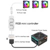 YAODHAOD Mini ARGB Controller 3‑Pin RGB 5V Controller, Built-in Light