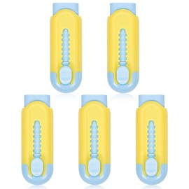 Pencil Erasers, Retractable Erasers for Pencils - Blue Yellow, Pack of 5