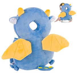 Baby Head Protector Backpack, Toddler Toddler Head Protector, Toddler Head Protector Padded Backpack Elasticated Carrier Wear (Dragon)