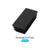 METALLIXITY 24pcs Rectangle End Caps (50x25mm) Plastic Rectangle Tube Insert