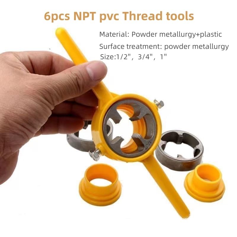 NestNook 6 Pcs NPT Die Thread Maker Tool Kit for