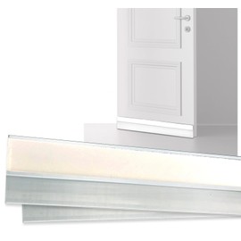 Door Seal Sweep Draft Stoppers Strip Weather Adhesive Tape Clear Self Stick Weatherization Keep Heat in (2 pc 72")