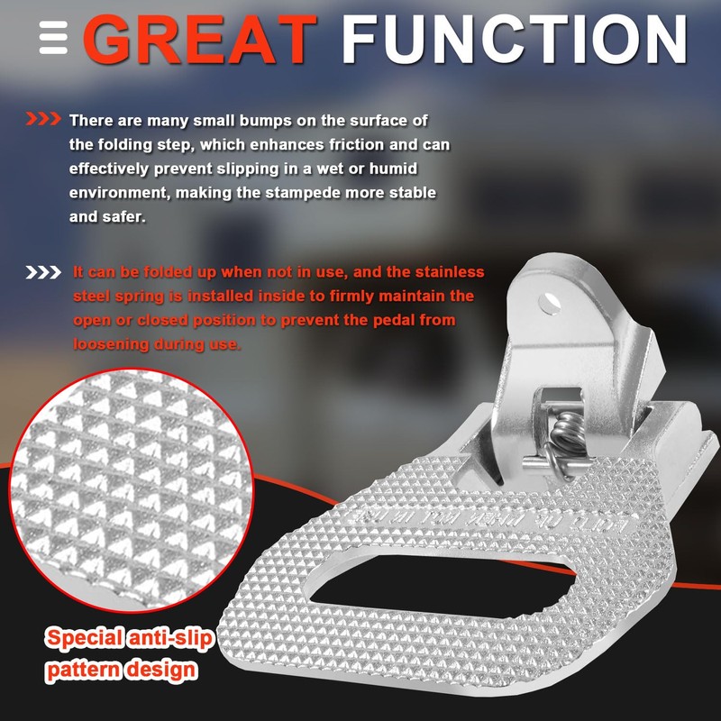 mooncar Heavy Duty Folding Truck Step,Universal Safety Folding Foot Step