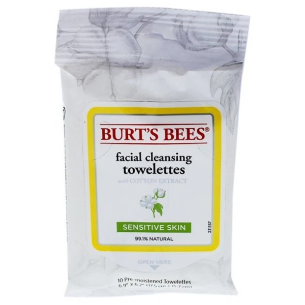Burt's Bees Facial Cleansing Towelettes Sensitive by Burts Bees for