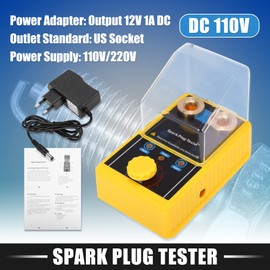 X AUTOHAUX Spark Plug Tester Double Hole Diagnostic Scanner Ignition Tools Vehicle Detector Automotive Ignition Analyzer W/Protective Cover Spark Plug 12mm Spark Plug for Gasoline Motorcycle