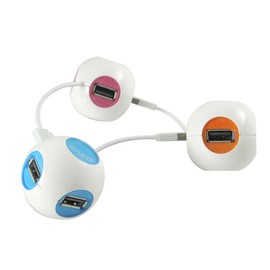 CLiPtec 4 Port Atom 2.0 Bus Powered Hub - Pink