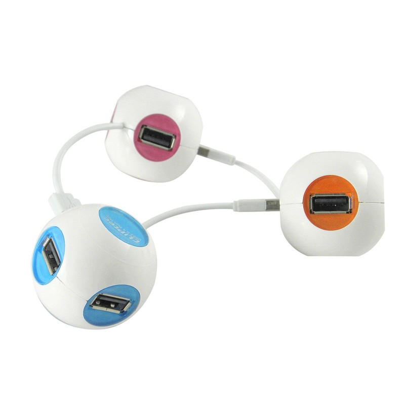 CLiPtec 4 Port Atom 2.0 Bus Powered Hub - Pink