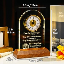 Arikyrist Glass Clock Christian Gifts for Women Men Spiritual Gift Idea