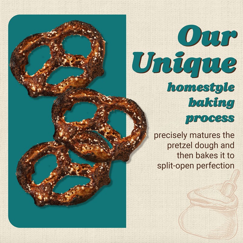 Unique Snacks Extra Dark Splits Pretzels, Original Split-Open Pretzels, Delicious