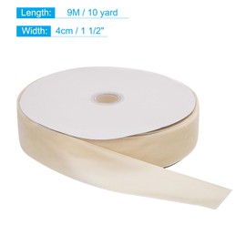 MECCANIXITY Velvet Ribbon 1 1/2 Inch x 10 Yard Single Face Spool Silky Velvet Fabric for Bouquets DIY Crafts Gift Wrapping Wedding Party Cream