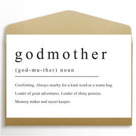 Spercy Godmother Definition Card, Godmother Proposal Card, Will You Be My Godmother Card