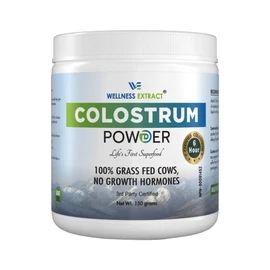 WELLNESS EXTRACT Colostrum Powder 100% All Natural Bovine | Maximum Strength | 150g | Absorbs Readily | Properties of Anti-Aging, Immune, Metabolic, & Other Essential Factors