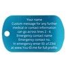 You ID Me Medical Necklace Tag with QR Code, Engraved