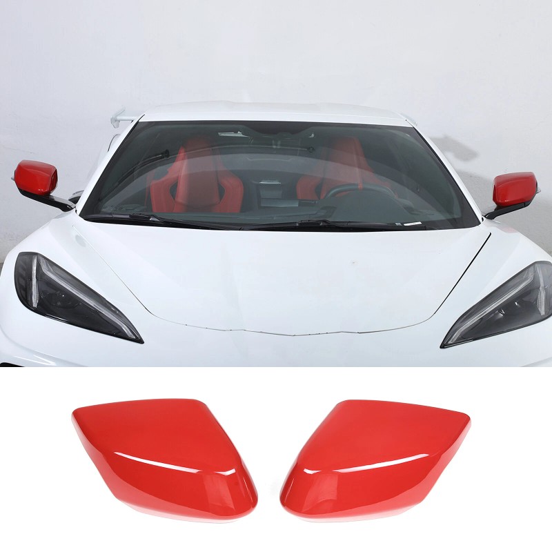 MODY Red ABS Car Exterior Side Mirror decorative Cover Caps