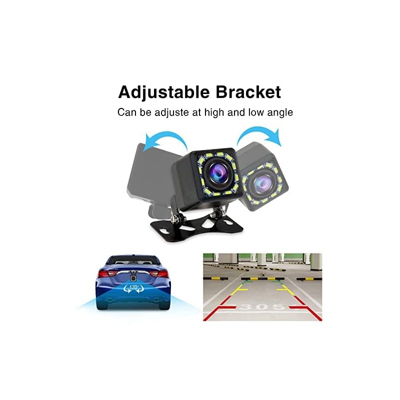 Carpuride 12V Rear Camera, 2.5mm Jack Compatible 701/901/902/706/103