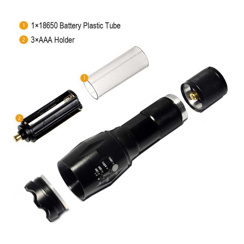 WAYLLSHINE One Mode Red Light Flashlight, 1 Mode Red LED