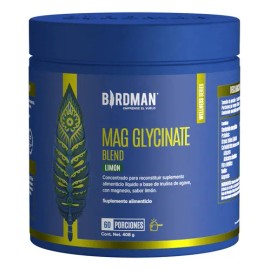 Birdman Mag Glycinate Blend  Glicinato Y Citrato De Magnesio En Polvo  Sin Azúcar  Sabor Limón  60 Porciones                                          