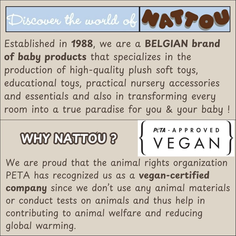 Nattou Active Soft Toy Polyester Musical Elephant Hanging Approx. 16