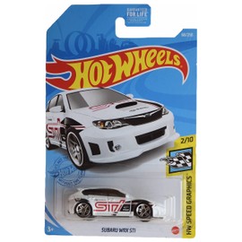 Hot Wheels Subaru WRX STI, [Blanco] Gráficos de Velocidad 68/250 2/10