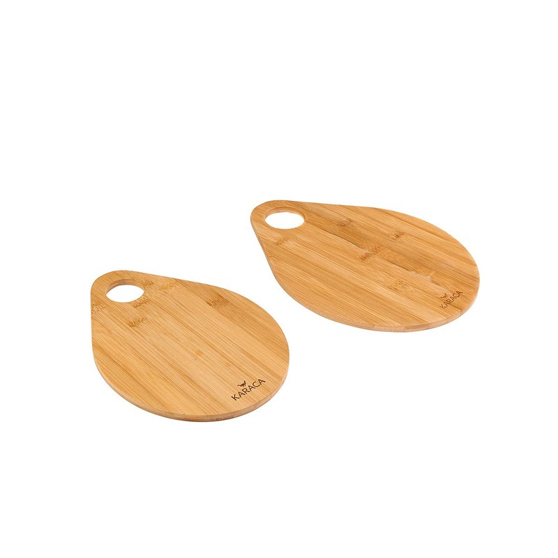 Karaca Damla Bamboo Chopping Board Set, 2 Piece, Wood, Kitchen