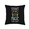 Science Teacher Atom Molecules Magic School Educator Throw Pillow