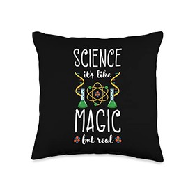 Science Teacher Atom Molecules Magic School Educator Throw Pillow