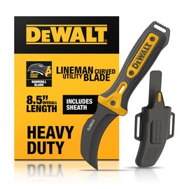 DEWALT Cuchillo Hawkbill Line - Cuchillo de pelar cables de hoja fija para trabajo eléctrico y corte de utilidad para electricistas