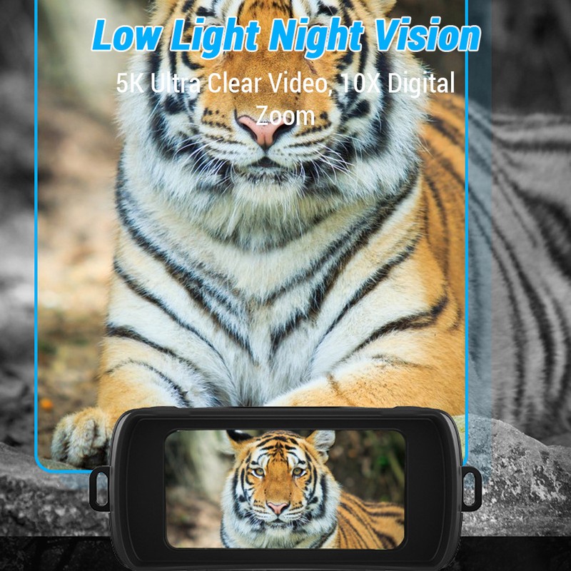4 Inch Large Screen 5K Night Vision Goggles 10X Digital