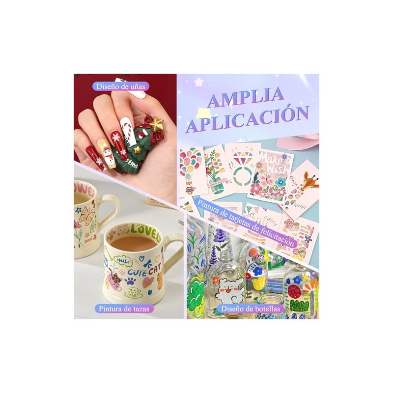 Juego de 12 Rotuladores para Nail Art Nuevos Rotuladores Para
