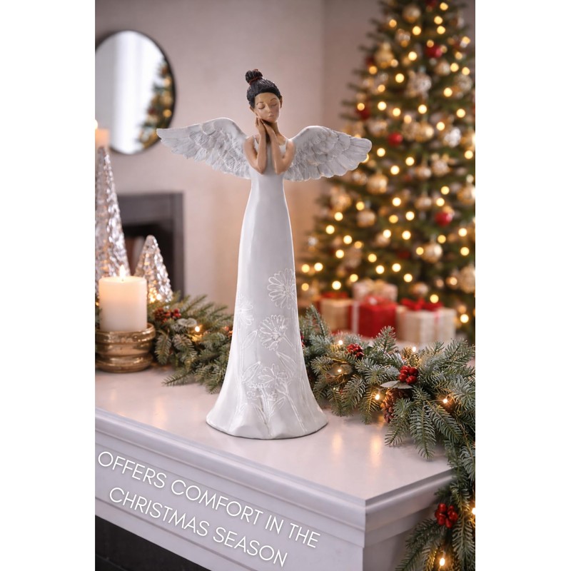 The Bridge Collection African American Angel Statue - Resin Collectible