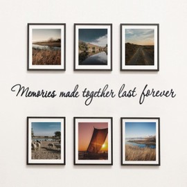 Memories Made Together Last Forever Metal Sign, Family Wall Decor for Living Room, Family Gather Sign, Wall Signs for Home Decor, Dinning Room Wall Decor, Black Hallway Decor