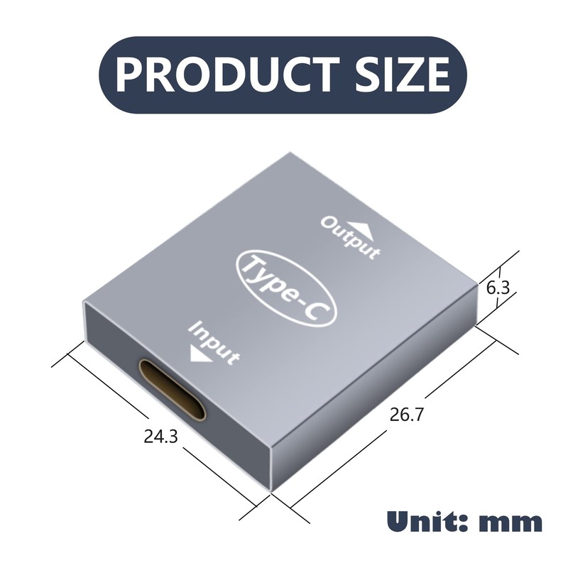 YACSEJAO 2 Pack USB C Splitter Dual Charger Adapter Female