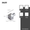 Dalsys Inner Corner for Tile Rail Quarter Circle Profile Brushed