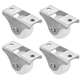 iplusmile 16pcs Furniture Moving Caster Mini Caster Furniture White Wheel Screw Caster Trolley Plate Storage Box DIY Replacement Caster