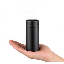 Stainless Steel Vacuum Insulated Water Bottle, Double Wall Travel Mug for Hot & Cold Drinks, Leakproof Thermal Cup for Home Office Outdoor (black, 160, Milliliters)