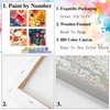 eimivrc 4 Pack Paint by Numbers Kit for Adults Framed,Flowers