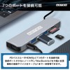 ADTECH 7-in-1 USB-C HUB Docking Station Pass-Through Support 5Gbps 4K/60Hz