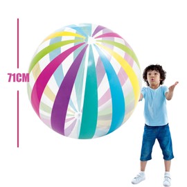 Beach Balls Inflatable for Kids Adult, 75cm Rainbow Beach Ball Barge,PVC Blow Up Balls,Summer Pool Party Toys, Recreation Ball for Boys and Girls Summer Pool Water Games Outdoor Game Party Supplies