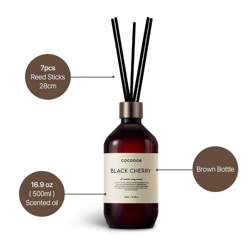 COCODOR Premium Reed Diffuser/Savon /16.9oz /1 Pack/Large Capacity Fragrance Scent