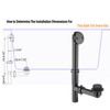 (1 Pack) Yariwiz 1-1/2" Matte Black Bathtub Tub Drain Kit