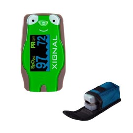 MD300C53 Oximetro de Pulso Pediátrico, Medidor SpO₂ y Pulso para Niños, Pantalla LCD Multivista, Apagado Automático, Estuche incluido