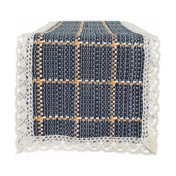 Unbranded Coogert Farmhouse Macrame Table Runner, Table Runner 14" x
