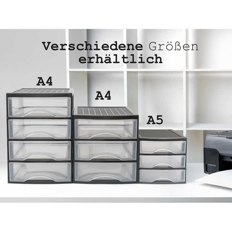 Hausfelder A6 Small Desk Drawer Cabinet 2 x Drawer System
