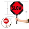 Nagpew 2 Pieces Stop Slow Signs, 13'' Hand Held Stop